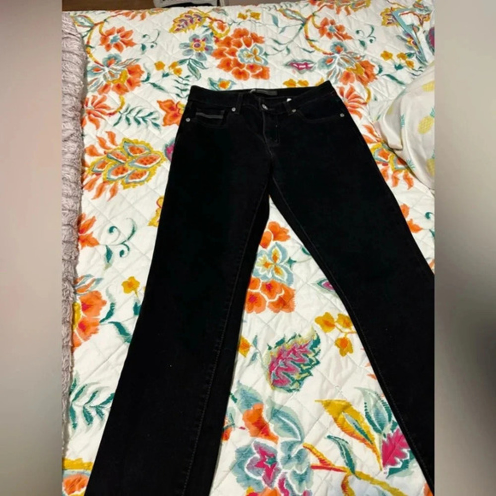 Levi's Stretch Mid Rise Skinny Black Jeans Womens 4 short
